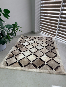 Ковер прямоугольный натуральный мех овчина, 210 х 170 см.