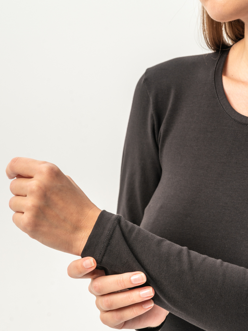 Лонгслив женский черный