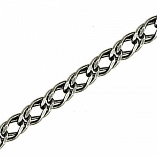 Цепочка Двойной ромб. Черненая. 5 мм