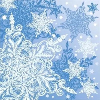 Салфетки бумажные 33*33 Pero Prestige Снежный вальс, 3 слоя, 20л