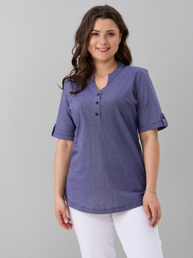 Блузка БЛ-122/индигорогожка