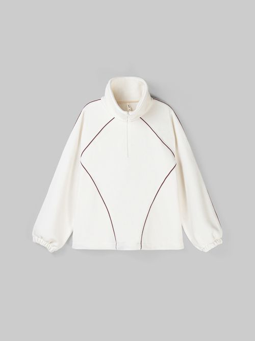 Олимпийка с контрастными окантовками и утяжкой 