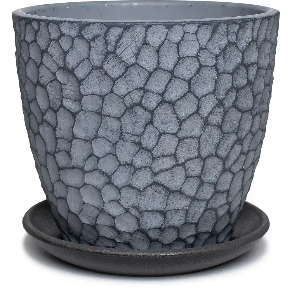 Горшок керамический БЕТОН МАНГО D150 ММ 1,3Л СЕРЫЙ