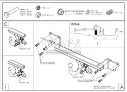 Фаркоп оцинкованный Galia B016A для BMW 3-Series E90/E91 седан/универсал/купе 2005-2011(паспорт и сертификат в комплекте)(без электрики)