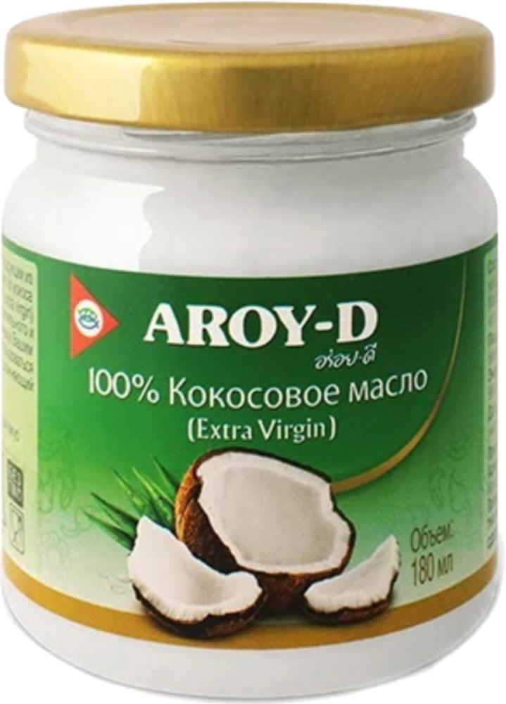 Aroy-D Масло 100% кокосовое (extra virgin), 180 мл 2 шт