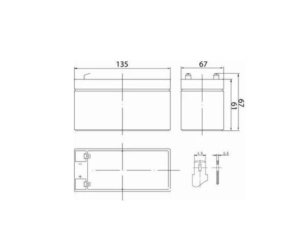 Аккумулятор DT 12032 Delta