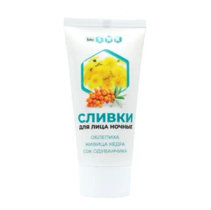 Крем-сливки для лица ночные BIO SNK, 50мл