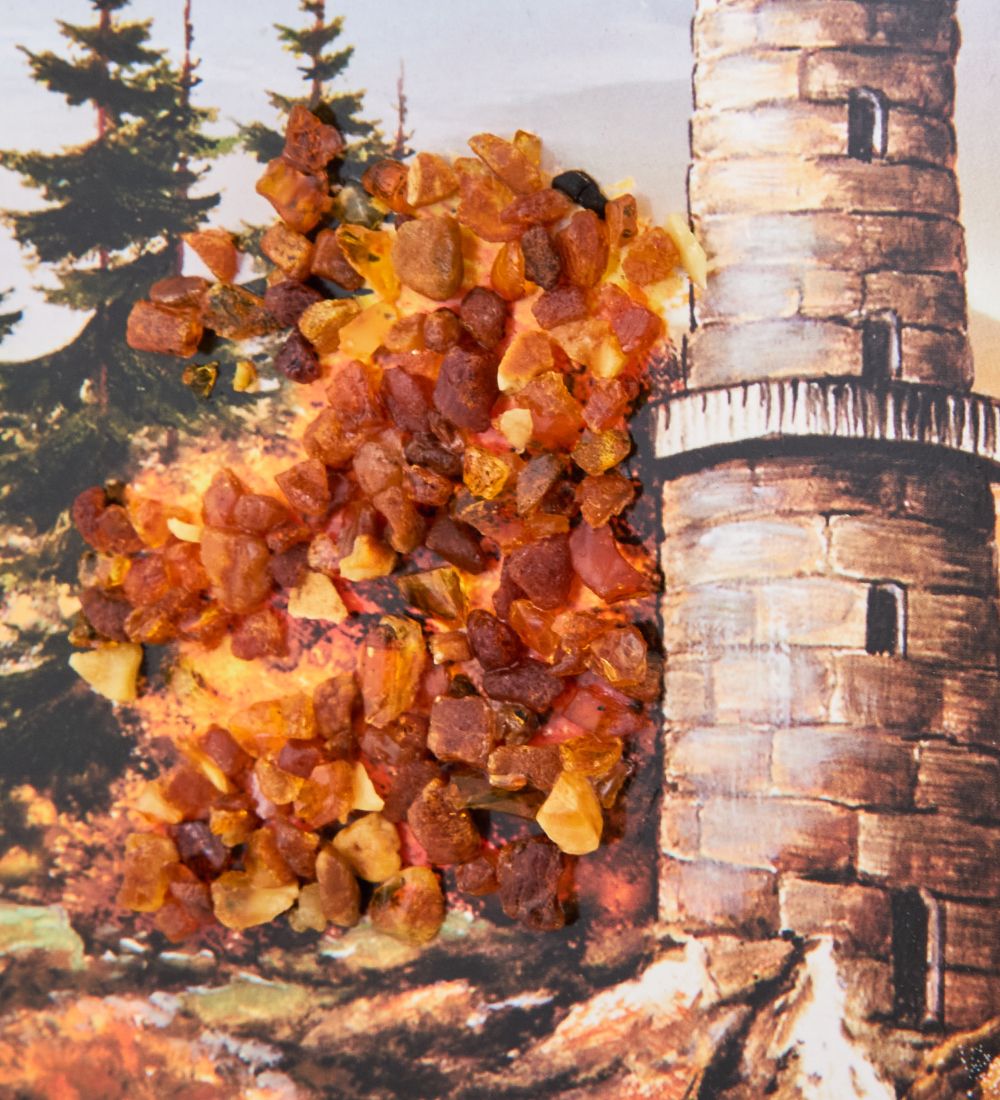 AMB-11/21 Картина «Красота природы» (с янтарной крошкой) 50х80см