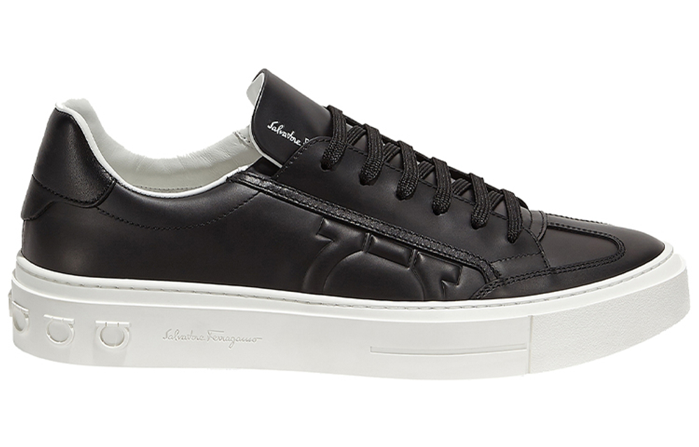 FERRAGAMO Textured Gancio Sneakers