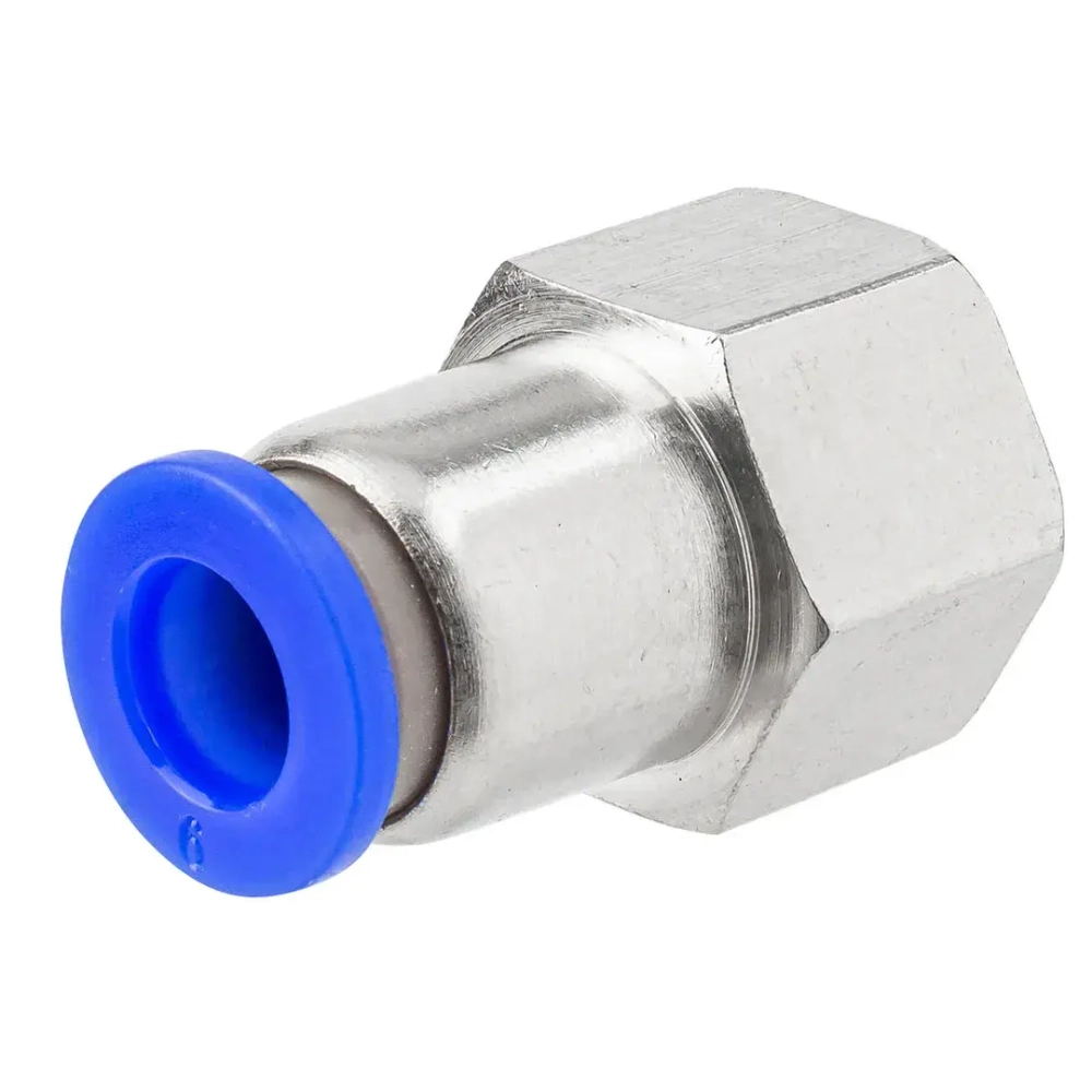 Фитинг для пластиковых трубок 6мм с внутренней резьбой 1/4'' Forsage F-SPCF06-02