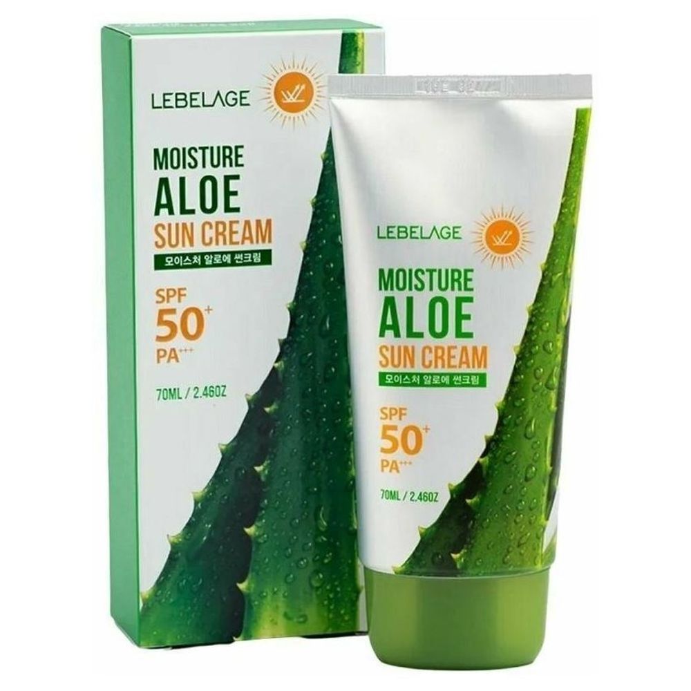 Lebelage Moisture aloe sun cream SPF50+/PA+++ крем солнцезащитный с экстрактом алоэ