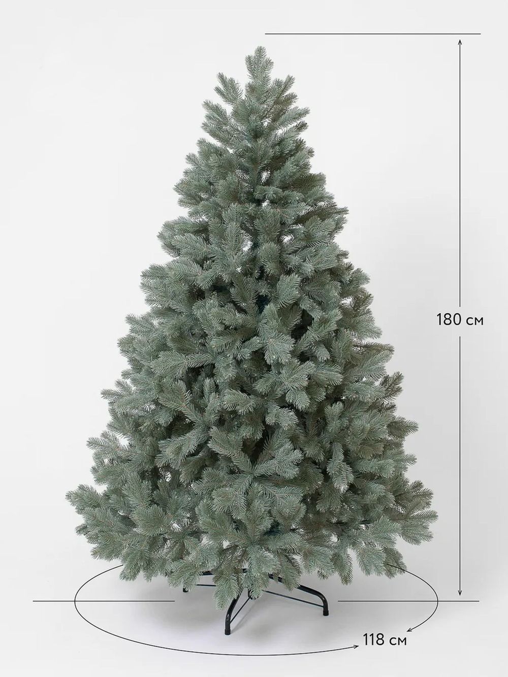 Ель голубая искусственная «Бордо» (Литая хвоя) 180 см / 1.8 м