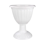 Вазон Жасмин 18л. белый на высокой ножке (комплект 5 шт)