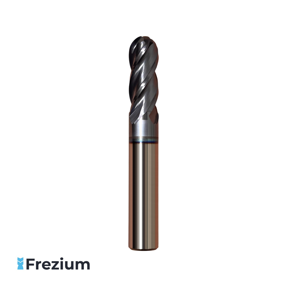 Сферическая фреза твердосплавная по металлу &quot;QCT&quot; (10x10x25x70 Z4 R5; HP441-3937-BN)