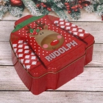 Банка жестяная 16,5*16,5*3,7см «Свитерок» Лосик