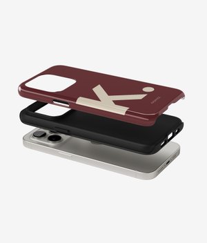 Чехол LETTERS для iPhone | Бордовый