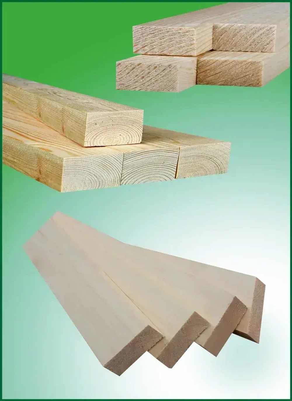 Рейка деревянная 10х20х1500 мм, хвоя, 10 штук