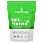 Sprout Living, Epic Protein®, органический растительный протеин и суперпродукты, Green Kingdom, 456 г (1 фунт)