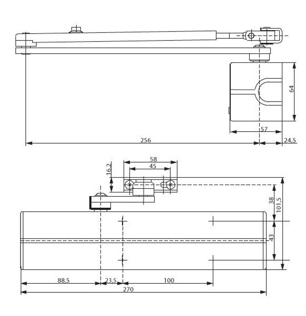 Дверной доводчик ASSA ABLOY DC335