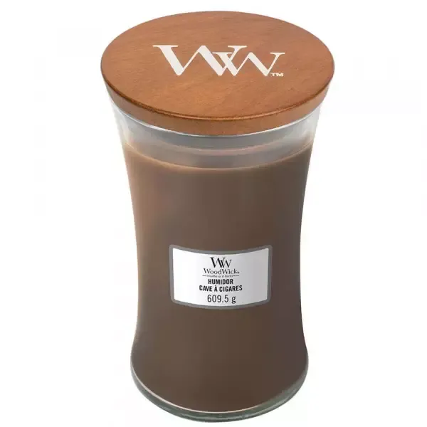 WoodWick Humidor - Ароматическая свеча с ароматом табачных листьев и замши 610 г