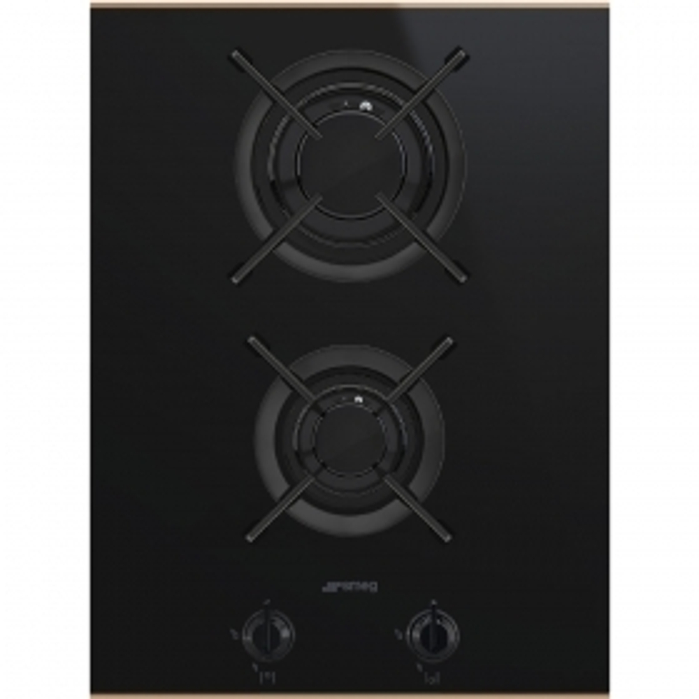 Газовая варочная панель Smeg PV632CNR черная 2 конфорки