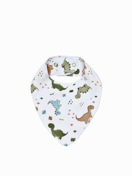 Двусторонний нагрудник Динозаврики (0-12 мес)