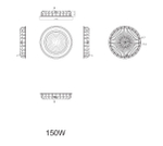 Светильник LED ДСП для высоких пролетов IP65 150Вт 15000Лм 5000К КСС Д DOB SPP-402 ЭРА Б0046669