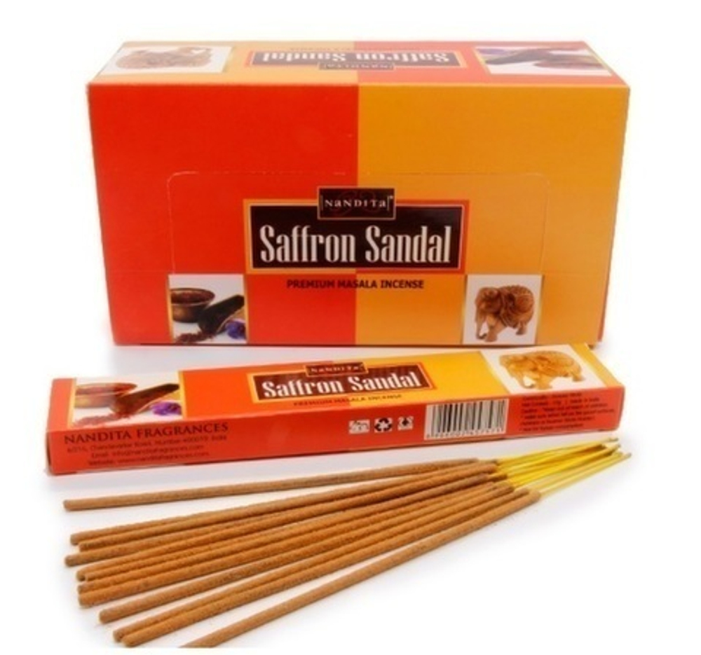 Nandita Saffron Sandal Благовоние-масала Шафран Сандал, 15 г