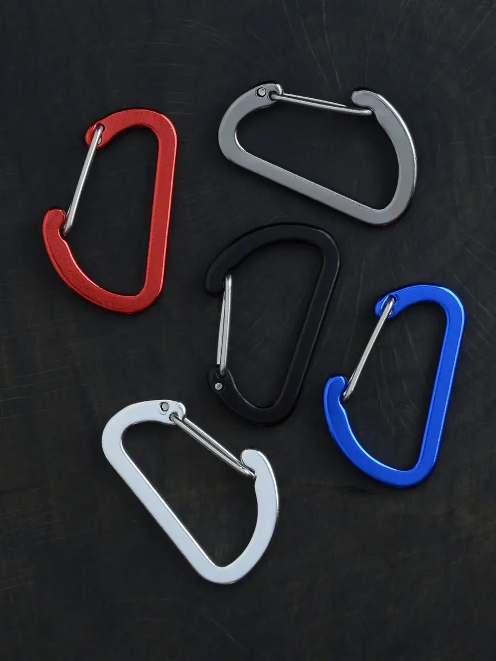 Карабин вспомогательный до 8 кг алюминий 40х25 мм