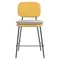 Стул полубарный с контрастным кантом pea, велюр, желтый/бежевый