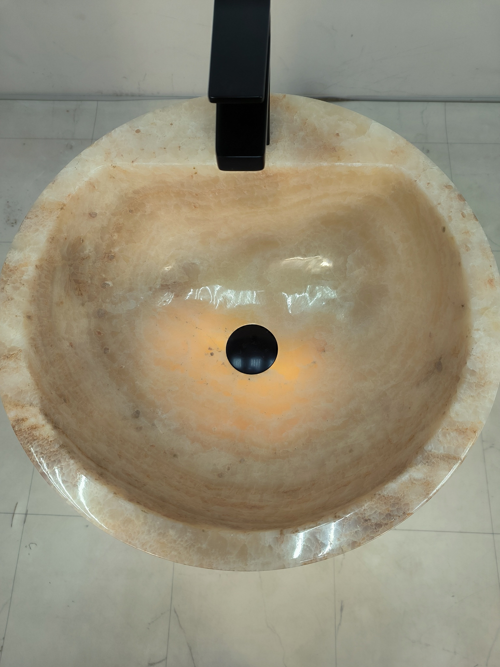 Раковина напольная из оникса Yellow ON-61357 (45*45*90)