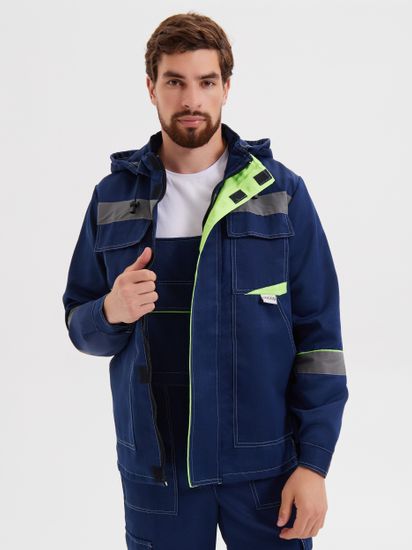 Костюм "Грань" полукомбинезон (синий) с капюшоном