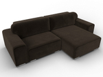 Диван угловой Лига-029 МИКРОВЕЛЬВЕТ Коричневый