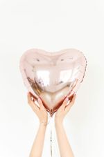 F Шар Сердце 18'' / 46 см Розовое золото (БГ-15)