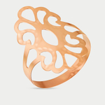 Кольцо из розового золота 585 пробы женское без вставки  (арт. 70077)