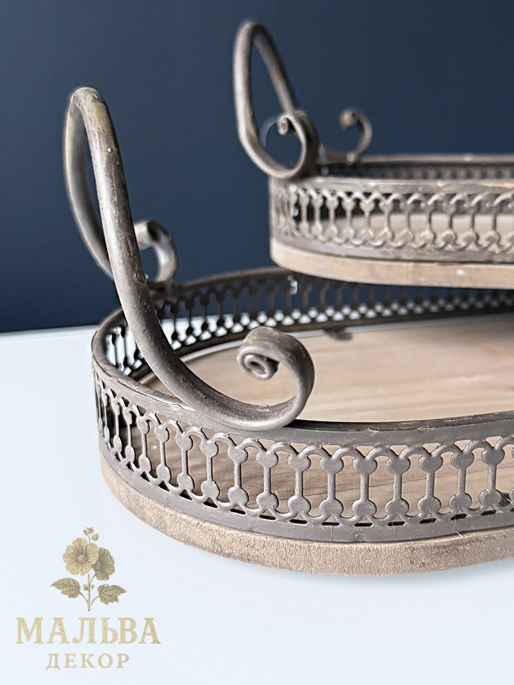 Набор из 2-х декоративных подносов "Гранд" CAMPO Home & Garden