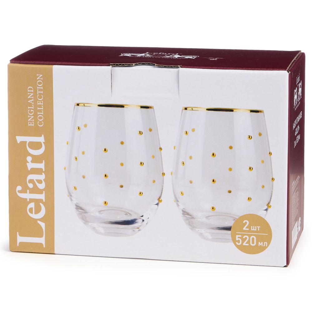 НАБОР СТАКАНОВ "GOLDY" ИЗ 2 ШТ. 520 МЛ