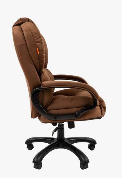 Кресло Chairman Home 434 Россия ткань Т-14 коричневое (черный пластик)