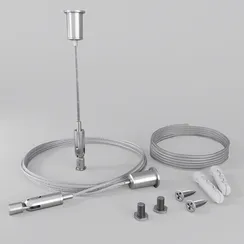 Комплект подвесов для радиусного профиля 2 м с проводом питания Led Strip alm-3535r-pe-2m