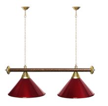 Лампа STARTBILLIARDS 2 пл. (плафоны синие,штанга синяя,фурнитура золото)