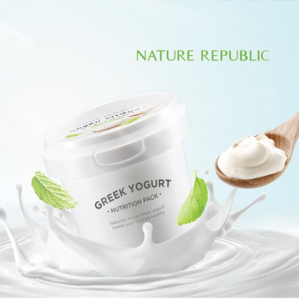 Nature Republic Greek Yogurt Nutrition Pack Plain маска йогуртовая ночная с маслом жожоба