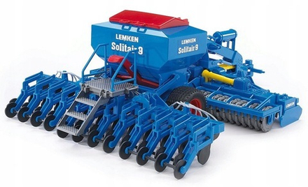 Игрушечная сеялка культиватор Bruder Lemken Solitair 02026