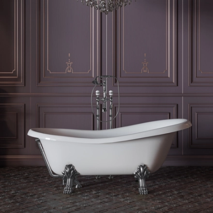 Ванна Migliore Bella 23132 на лапах Lux 170x80 см, хром
