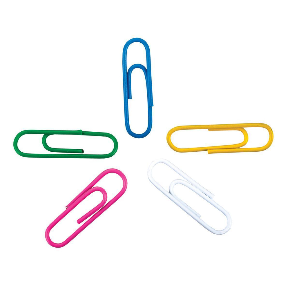 Скрепки цветные 28 мм 100 шт (Центрум)