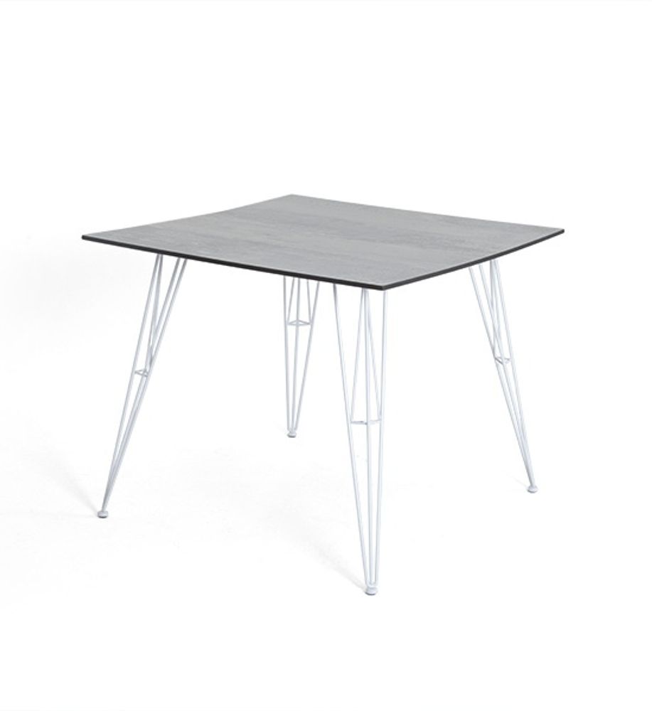 &quot;Руссо&quot; обеденный стол из HPL квадратный 80х80см, цвет светло-серый