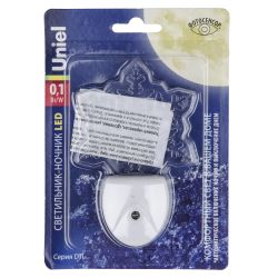 DTL-315 Цветок-White-Sensor Светильник-ночник. С фотосенсором день-ночь. Белый. ТМ Uniel