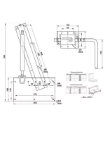 Механизм шкаф-кровать с опорными ногами и 2 газлифтами 1400N