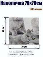 Наволочка 70х70 см Британцы из 100% хлопка