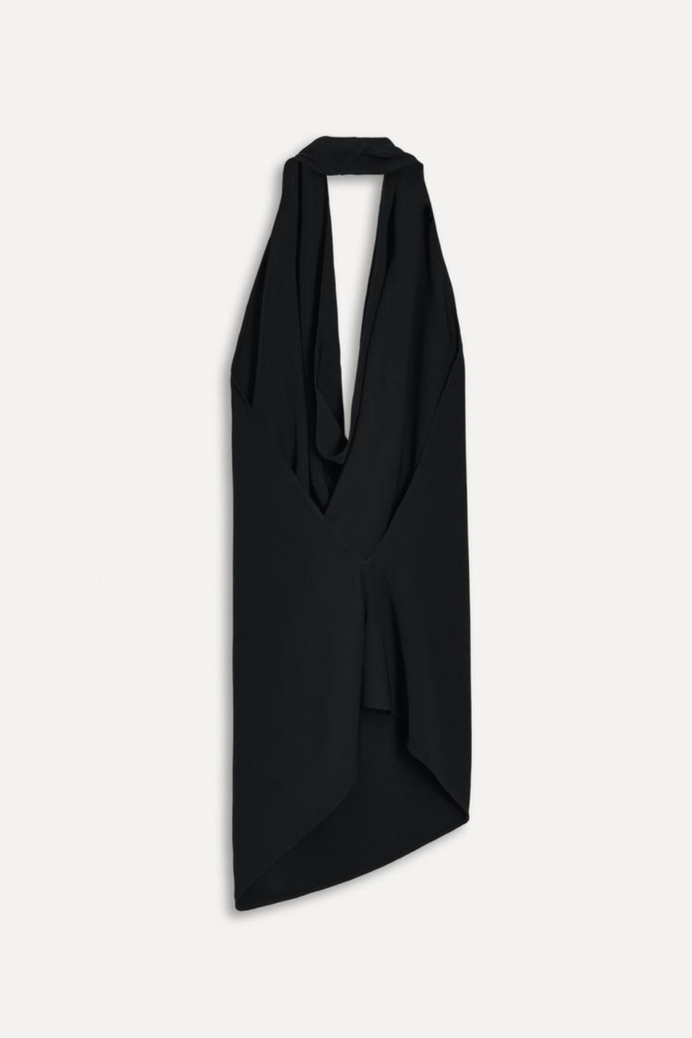 ZARA ТОП СО СБОРКАМИ И ГОРЛОВИНОЙ ХАЛТЕР — 50TH ANNIVERSARY, ЧЕРНЫЙ