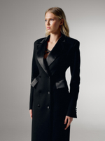Пальто из джерси с атласом Monica, черный